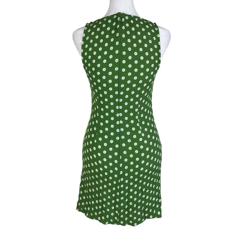 Reformation Lucian Daisy Floral Mini Dress Heart Buttons Romantic Spring Size 2 - Picture 6 of 10